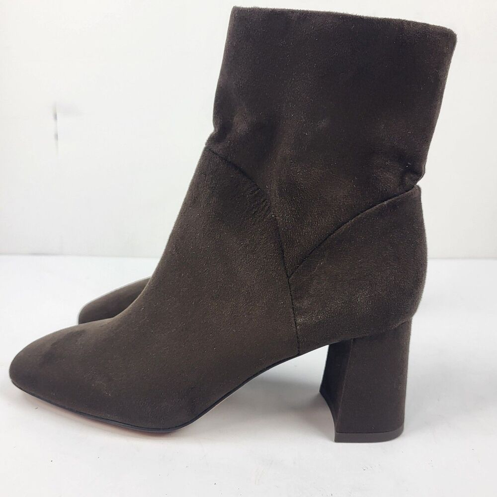 Nordstrom Rack Women's Bootie Naja Brown Square Toe Flared Block Heel Size 4.5M - Picture 2 of 12